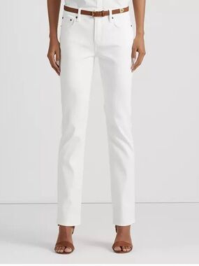 Lauren Ralph Lauren White Straight-Leg Jeans